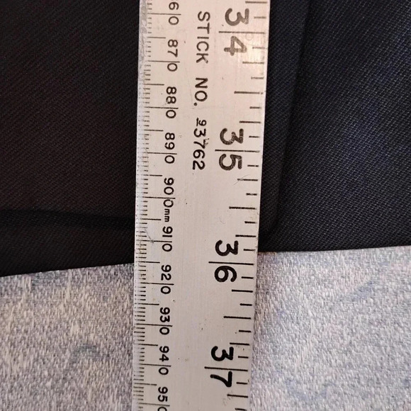 Cricketeer Men's Black Wool Double Breasted Sport Coat Silver Button 42 Tall - Picture 12 of 12